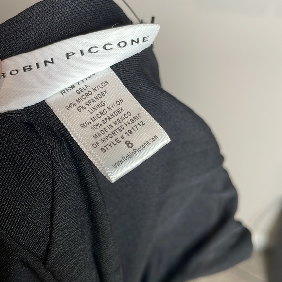 Robin Piccone | Women's Kate Scoop Neck One Piece Swimsuit Black Size 8 NWT - Picture 7 of 8